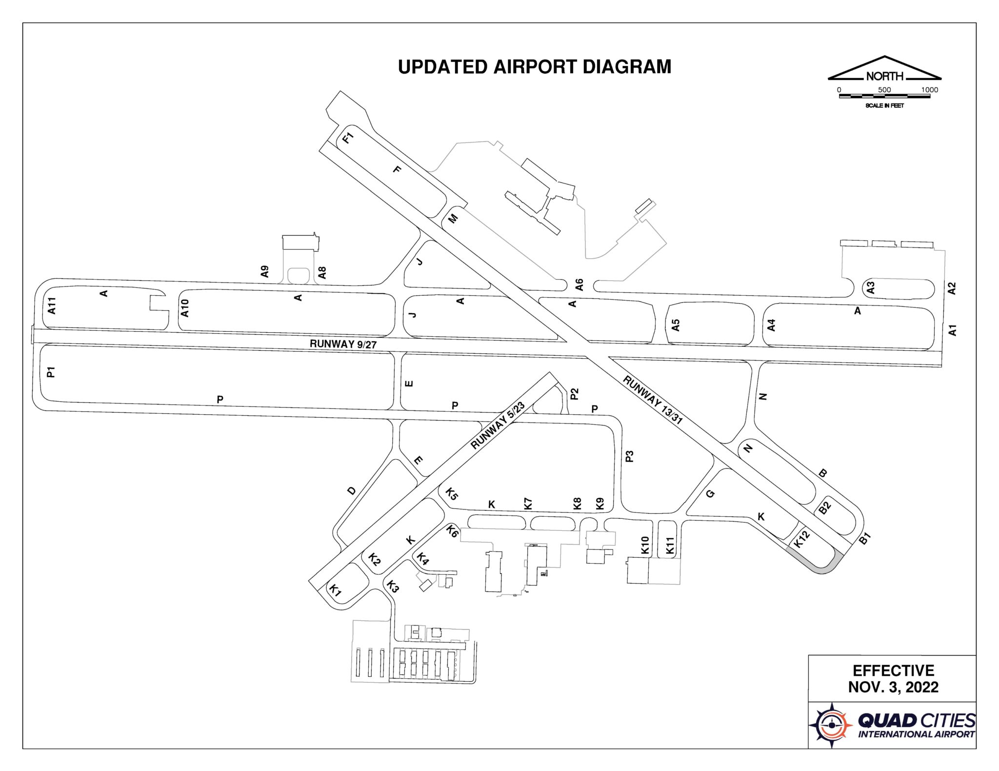 Runway & Airfield Maps - Quad Cities International Airport